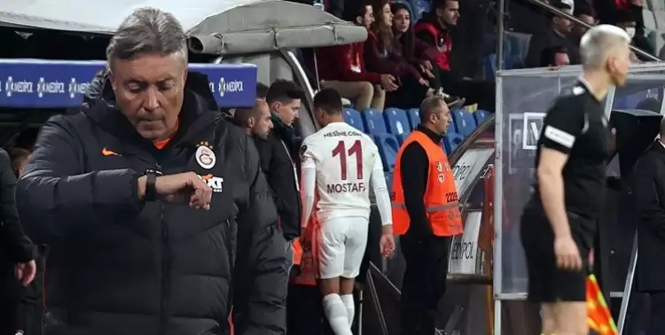 Galatasaray'da Mostafa Mohamed oyundan alınınca duvarı yumrukladı 