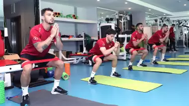 A Milli Takım salonda çalıştı
