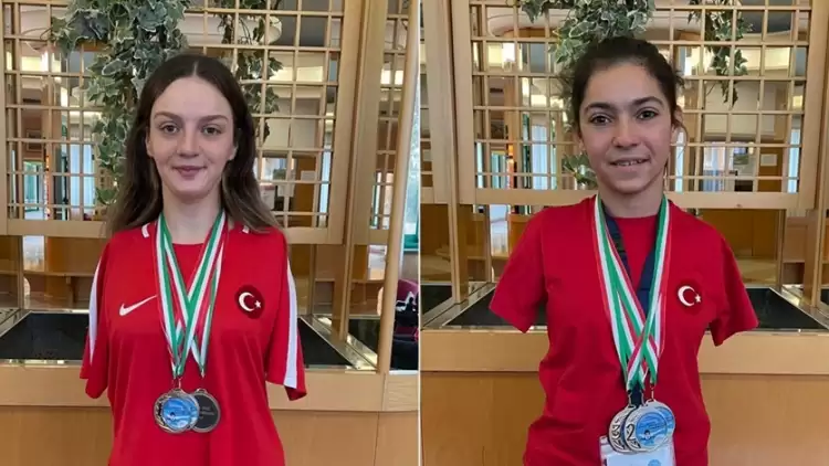 Para Yüzme Dünya Şampiyonası'nda madalya alan Sümeyye ve Sevilay döndü