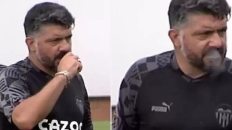 Gennaro Gattuso antrenmanda sigara içti 