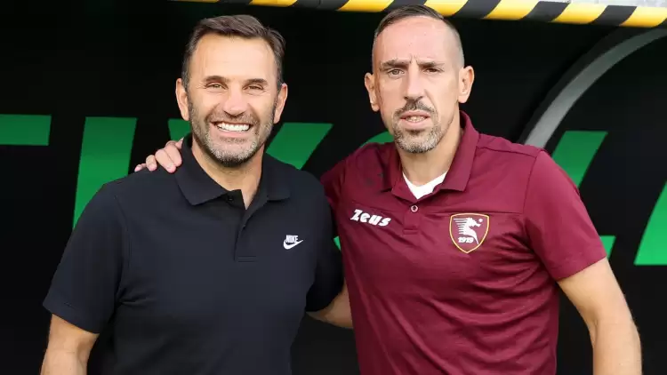 Galatasaray - Salernitana Maçında Franck Ribery ve Okan Buruk Bir Arada