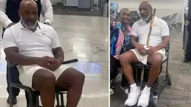 Mike Tyson tekerlekli sandalyede