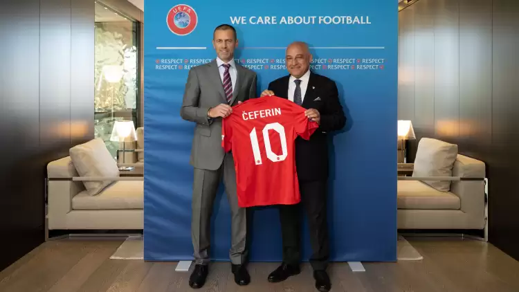 TFF Başkanı Mehmet Büyükekşi'den UEFA Başkanı Aleksander Ceferin'e Ziyaret