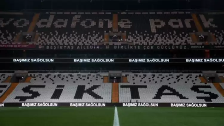 Beşiktaş Vodafone Park ekranları "Başımız sağolsun" 