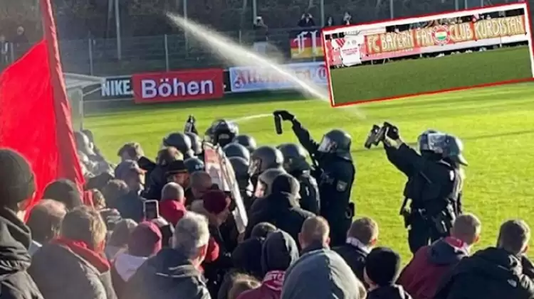 Türkgücü  -Bayern Münih maçında pankart provokasyonu