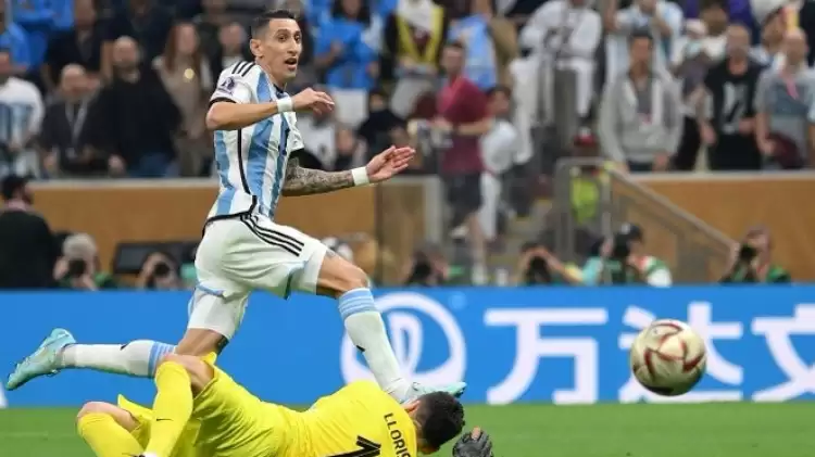 2022 Dünya Kupası'nda Arjantin'de Di Maria Fransa'ya gol attı, ağladı!