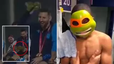 Messi'ye 'Ninja Kaplumbağa' oyuncağı fırlatıldı! Mbappe...