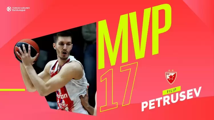 Euroleague'de 17. haftanın MVP'si Kızılyıldızlı Filip Petrusev oldu