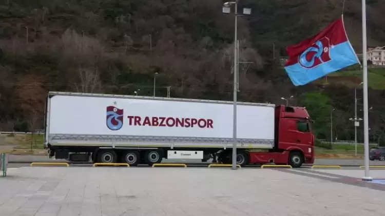 Trabzonspor’un 3. Yardım Tırı ve Takım Otobüsü Yola Çıktı