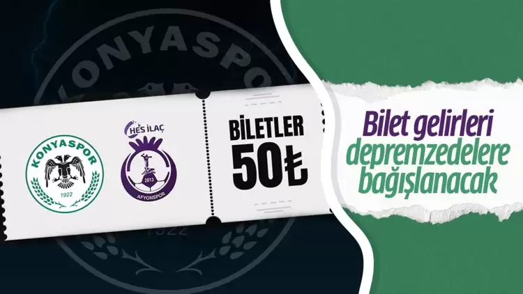 Konyaspor-Afyonspor dostluk maçının gelirleri deprem bölgesine bağışlanacak