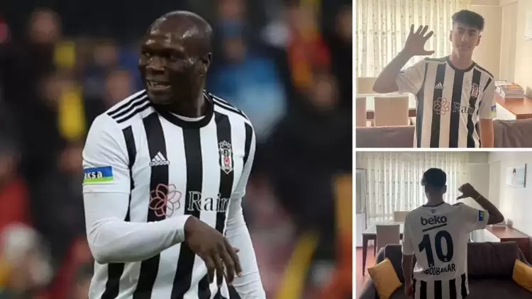 Beşiktaş'ın Transferi Aboubakar Depremzede Semih'e İmzalı Forma Verdi