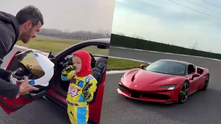 Kenan Sofuoğlu’nun oğlu minik Zayn Ferrari sürdü