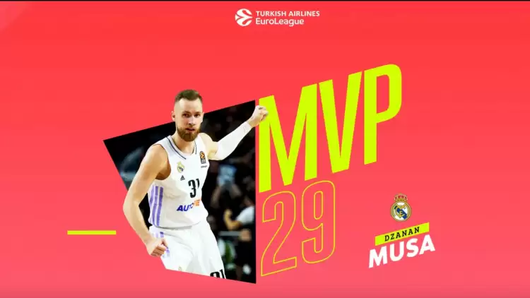 Türk Hava Yolları EuroLeague'de Haftanın MVP'si Real Madrid'li Dzanan Musa Oldu