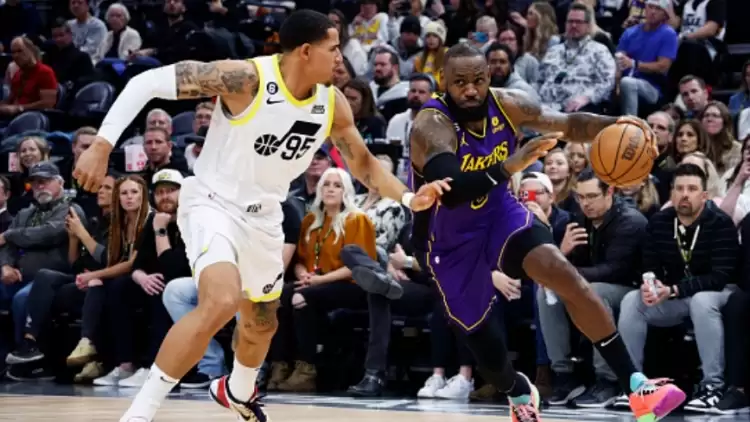 NBA'de Uzatmaya Giden Maçı Lakers, LeBron'un Basketiyle Utah'ı Mağlup Etti