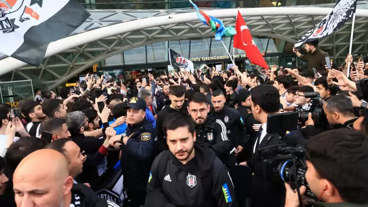 Beşiktaş, Azerbaycan Bakü'de Coşkuyla Karşılandı