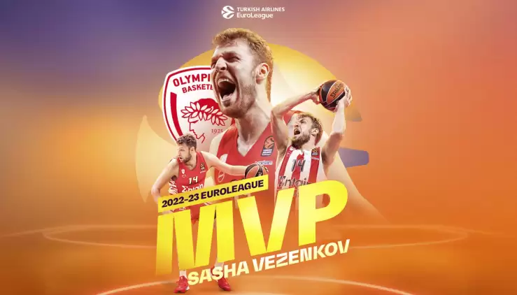 THY EuroLeague'de Sezonun MVP'si Olympiakos BC'den Sasha Vezenkov Seçildi