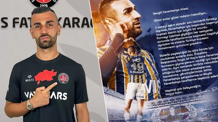 Serdar Dursun, Fenerbahçe'ye veda etti