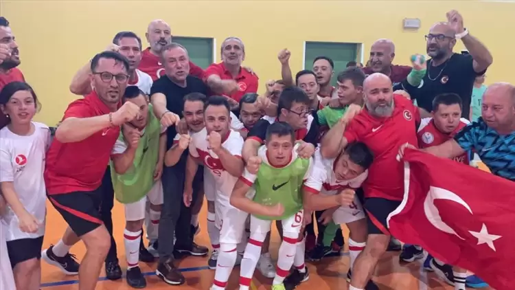 Portekiz'i yenen Down Sendromlu Özel Futsal Milli Takımı, Avrupa şampiyonu oldu