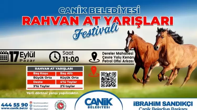 Samsun'da Canik Rahvan At Yarışları Festivali yapılacak