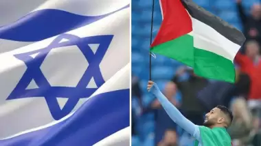 İsrail ve Filistin bayraklarına yasak