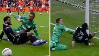 Muslera hem kalesini hem rakibi koruyor