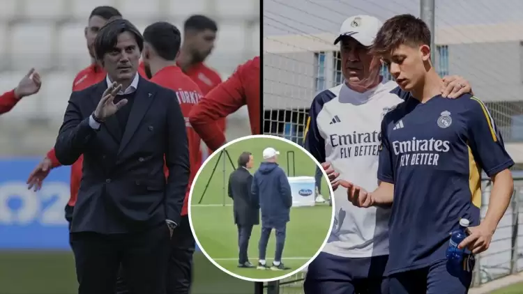 Real Madrid idmanında Montella-Ancelotti zirvesi! Gözler Arda Güler'de