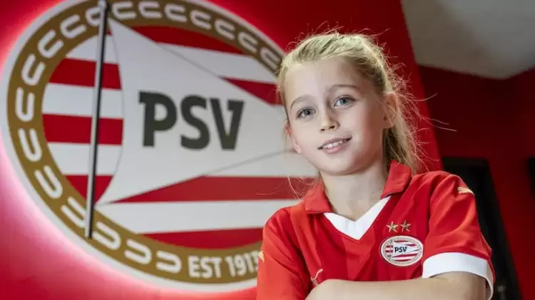 9 yaşındaki kız sporcu Liz, PSV'de erkeklerle birlikte oynayacak!
