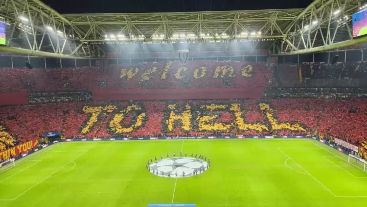 Galatasaray taraftarından müthiş koreografi: Welcome to hell
