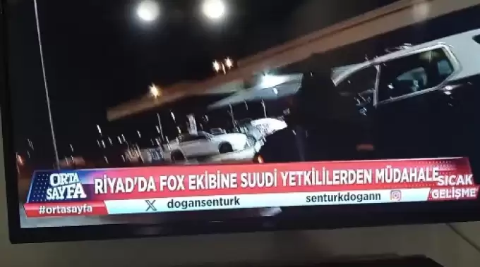 Suudiler'den canlı yayında Türk muhabir ve kameramanına müdahale!