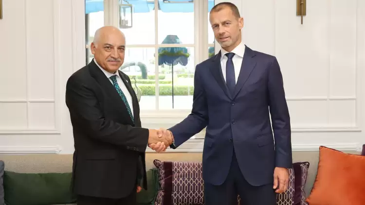 TFF Başkanı Mehmet Büyükekşi, UEFA Başkanı Ceferin ile görüştü