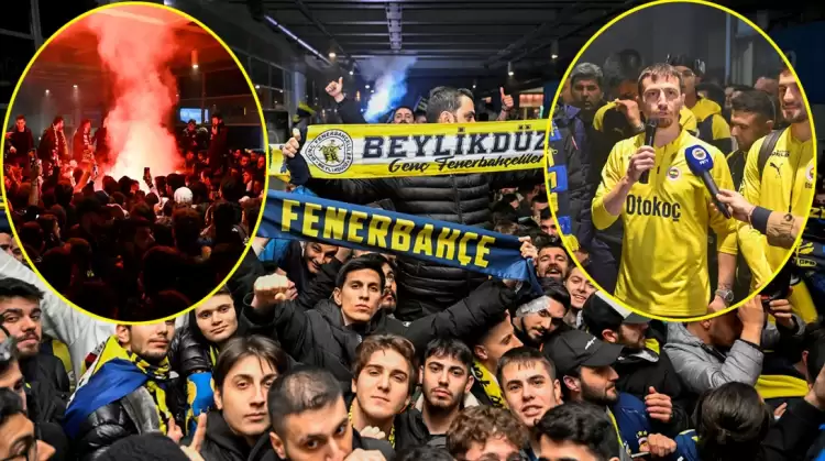 Fenerbahçeli taraftarlar takımlarını karşıladı