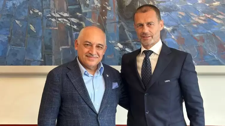 UEFA Başkanı Aleksander Ceferin, TFF Başkanı Mehmet Büyükekşi'yi tebrik etti