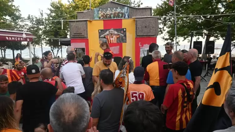 Tekirdağ'da Taraftar Çeşmesi, Galatasaray'ın renklerine boyandı