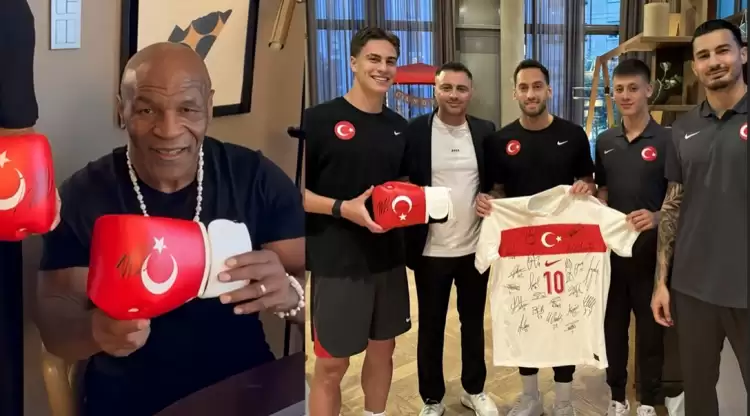 Mike Tyson, A Milli Futbol Takımı'na imzalı boks eldiveni göndererek başarı diledi