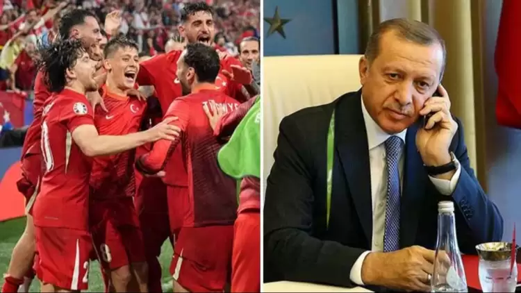 Cumhurbaşkanı Erdoğan'dan Milli Takım'a tebrik telefonu
