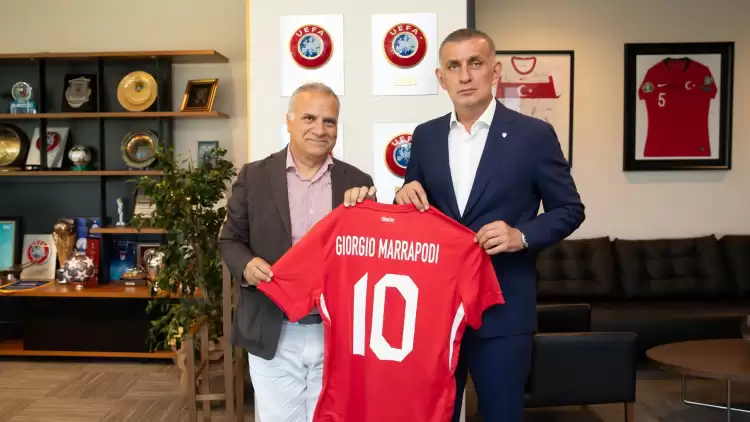 Giorgio Marrapodi, TFF Başkanı Hacıosmanoğlu'nu ziyaret etti