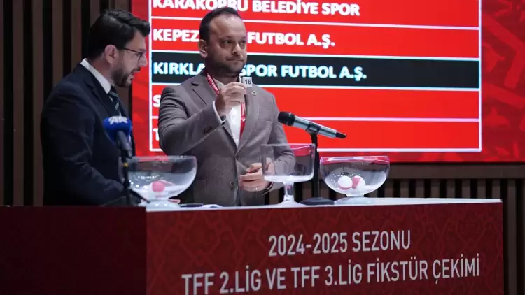 TFF 2. Lig ve TFF 3. Lig'de 2024-25 sezonunun fikstür çekimi yapıldı! İşte ilk hafta maçları