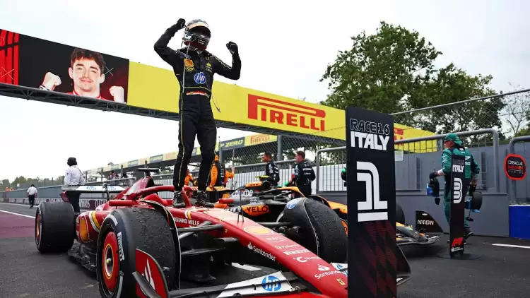 Formula 1 İtalya GP'yi Charles Leclerc kazandı! Monza'da Ferrari şahlandı