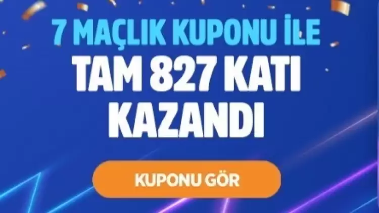 Tuttur'da 30 TL'lik kupon oynadı, 827 katı kazandı!