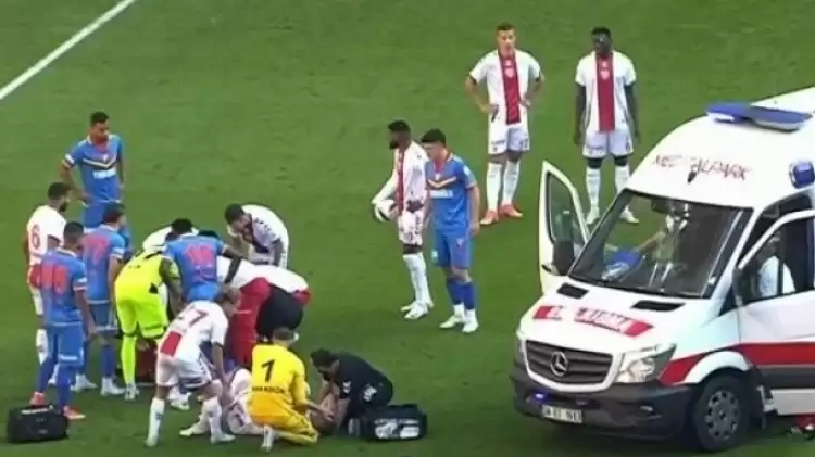 Süper Lig maçında korku dolu anlar! Ambulans, sahaya girdi