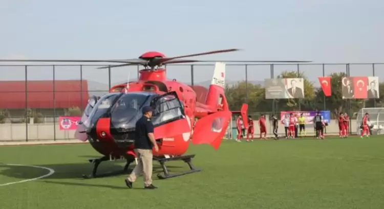 İzmir'deki amatör futbol ligi maçına "hava ambulansı" arası