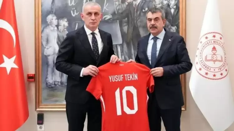 TFF Başkanı Hacıosmanoğlu, Milli Eğitim Bakanı'nı ziyaret etti