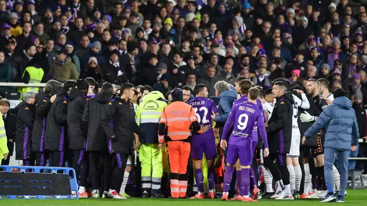 Fiorentina - Inter maçında korkutan anlar! Futbolcu yere yığıldı, maç ertelendi...