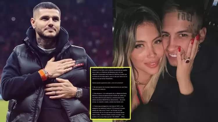 Icardi'den 15 maddelik Wanda Nara açıklaması: "L-Gante sen de aldatıldın"