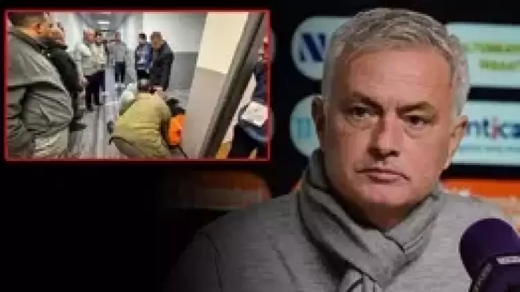 Maç sonu Mourinho'nun basın toplantısında korkutan anlar! Baygınlık geçirdi