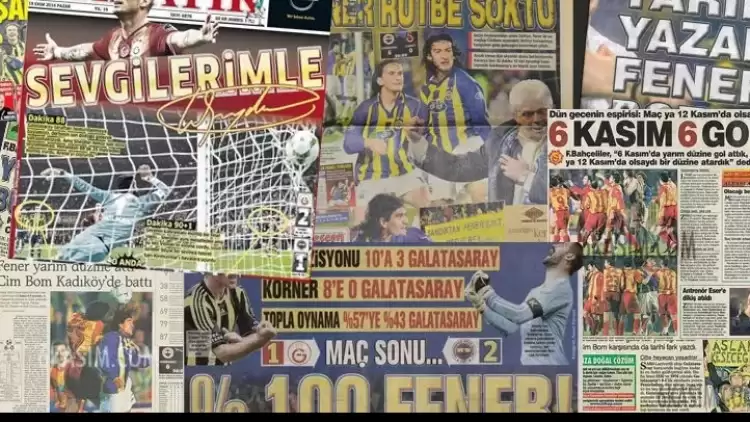 Gazetelerde unutulmaz Galatasaray - Fenerbahçe derbisi manşetleri