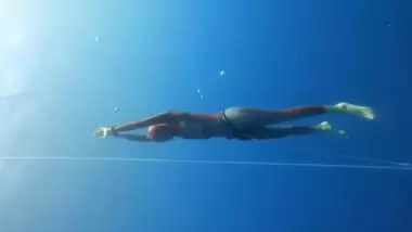 Milli sporcu, Serbest Dalış Türkiye Şampiyonası'nda rekor kırdı