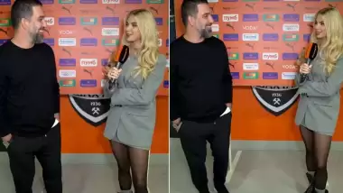 Arda Turan ve yüzüne bakmadığı spiker arasında Türkçe diyalog