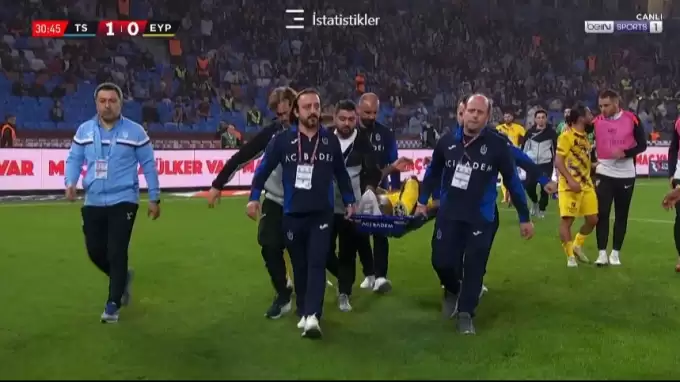 Trabzonspor - Eyüpspor maçında korkunç sakatlık!