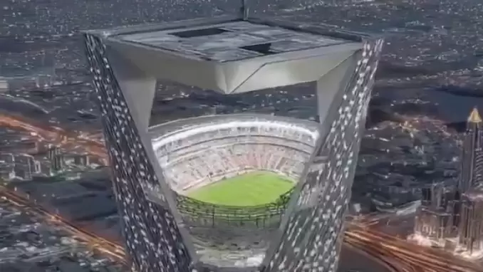 Dünya bu stadyumu konuşuyor! Tanıtımı yapıldı, yerden 350 metro yükseklikte...